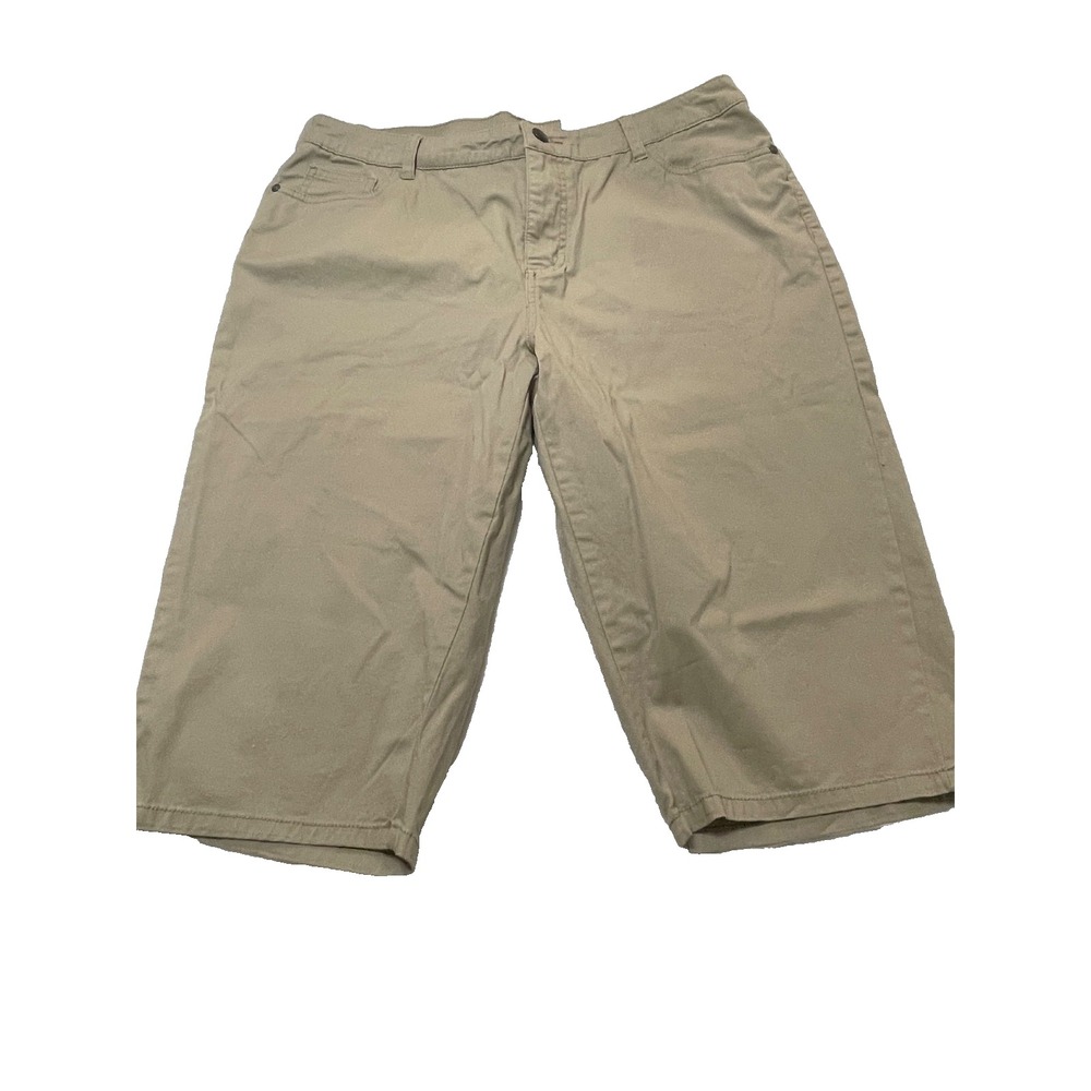 Croft & Barrow Natural Fit New Taupe Stretch Capri Size 14